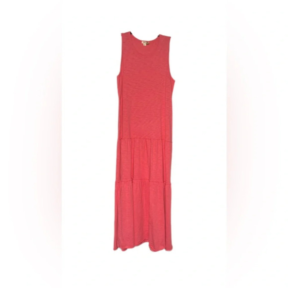 Dylan Pink Cotton Tiered Sleeveless Maxi Dress Women’s XS - Picture 1 of 9